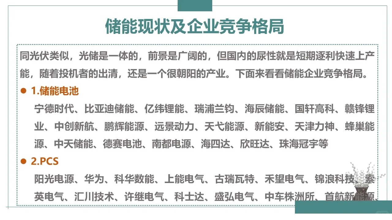 储能发展现状及企业竞争格局