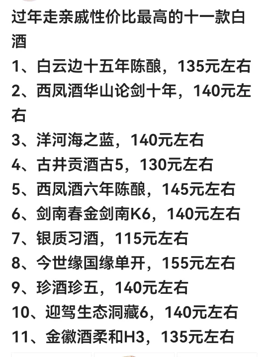 中档白酒，性价比很高的11款中档白酒