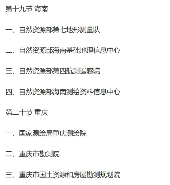 中国测绘行业重点企业名单
