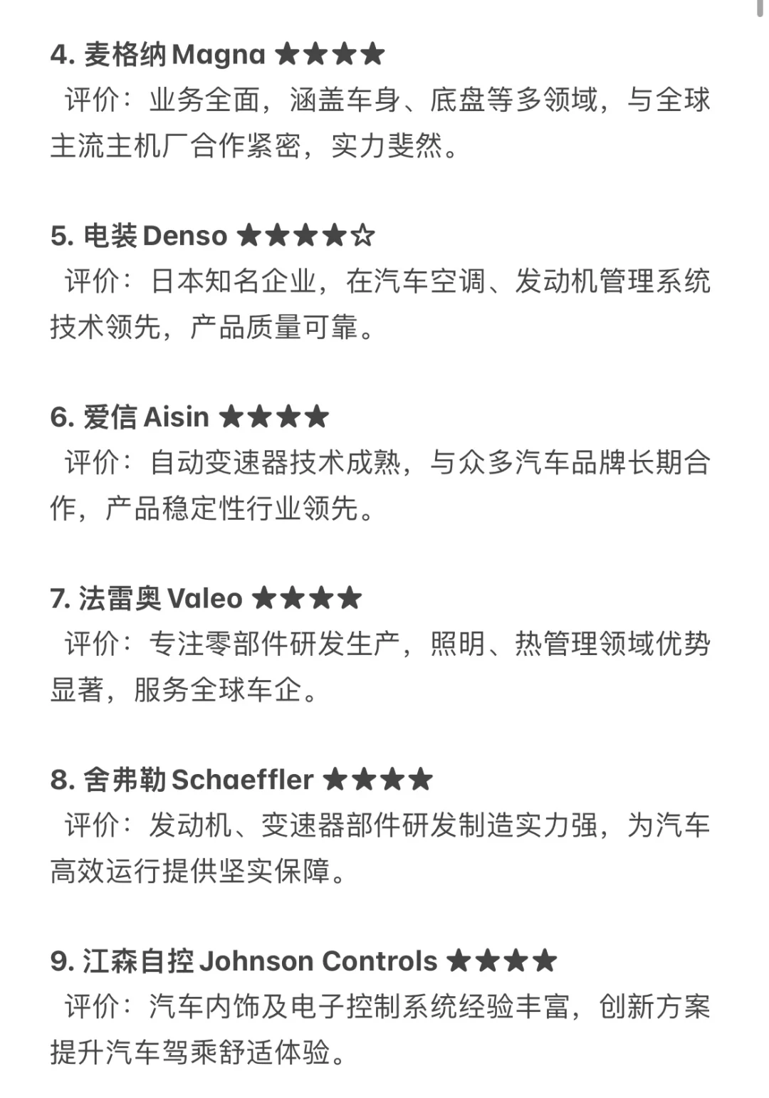 汽车Tier类公司可以去哪些？春招求职推荐