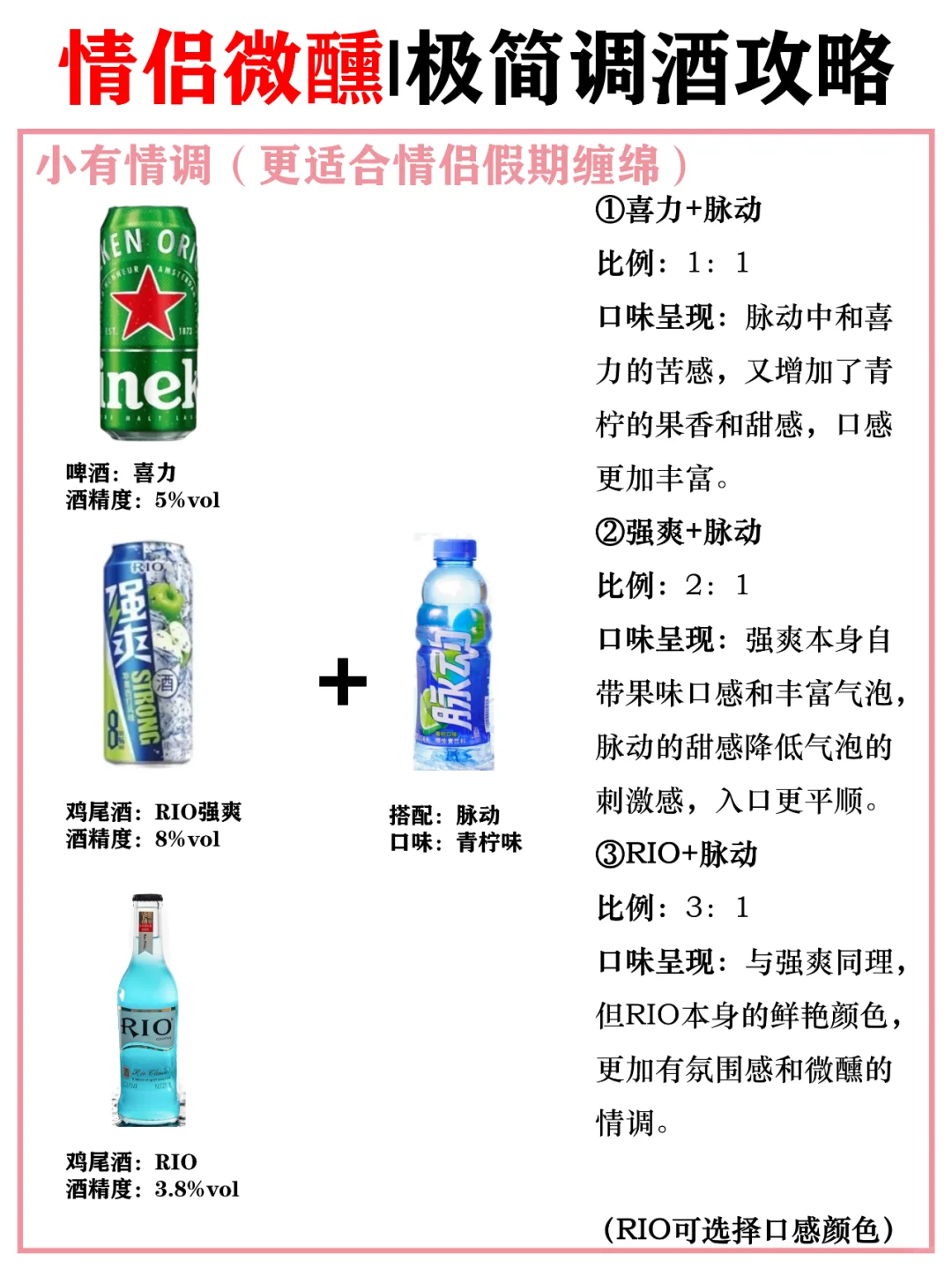 【情侣微醺】｜极简调酒攻略