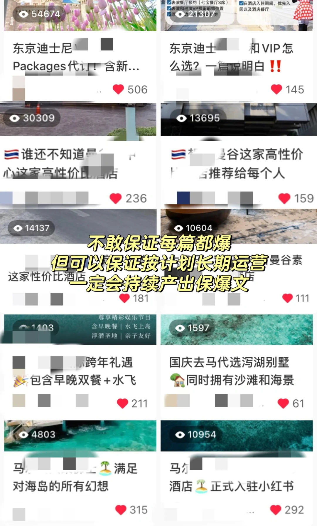 嗨，这是一家做酒旅行业的小红书代运营公司