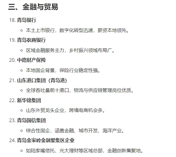青岛最值得去的50家公司