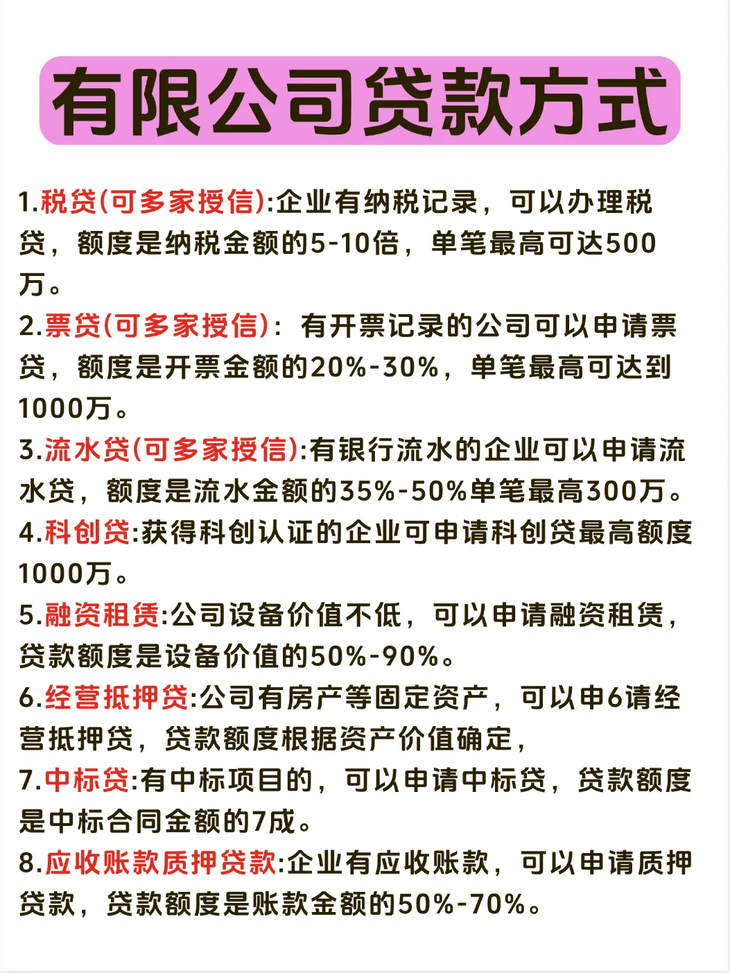 ?讲透所有企业贷款方式，看这一篇就够了?