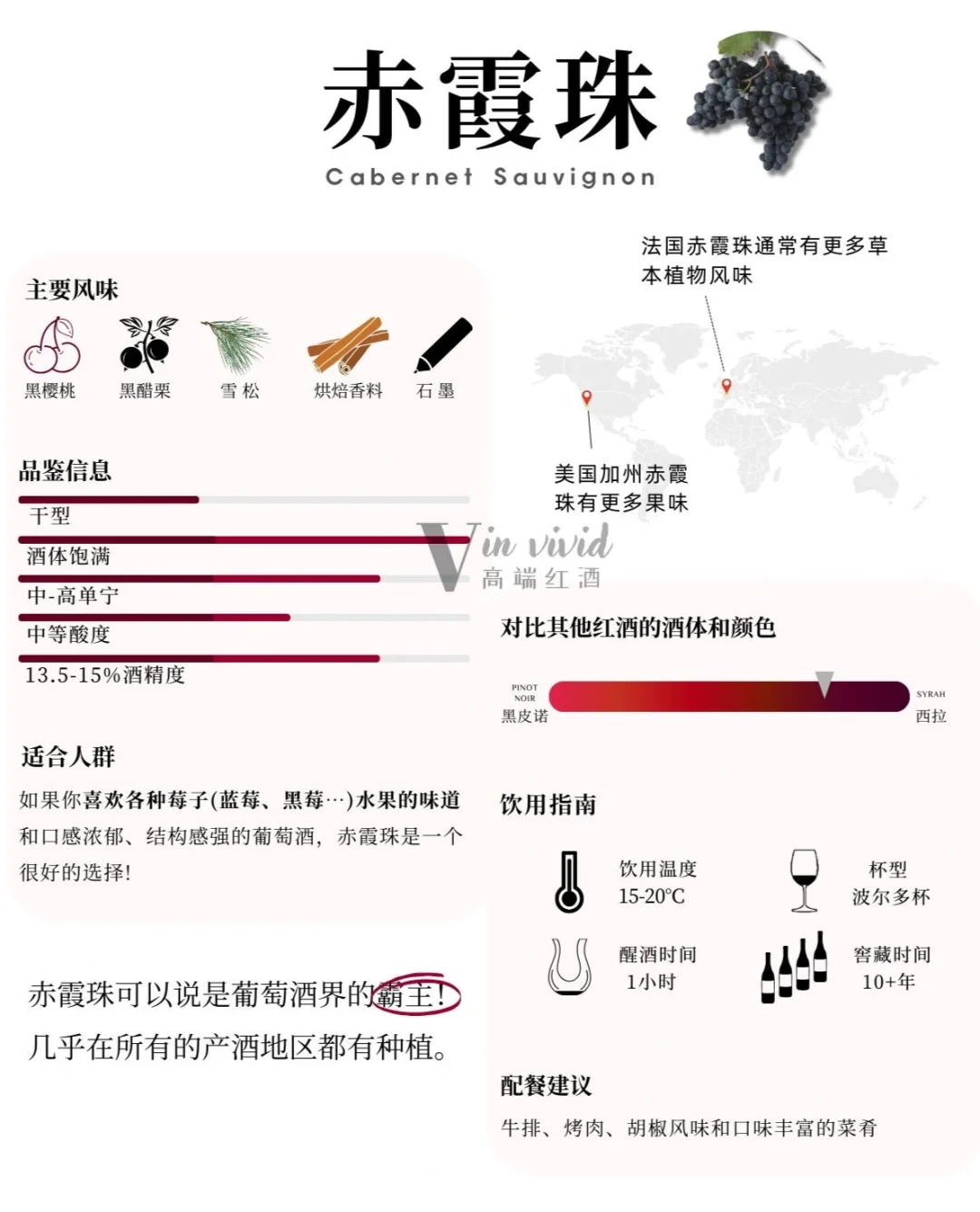 葡萄酒入门知识|六大品种带你秒懂葡萄酒!
