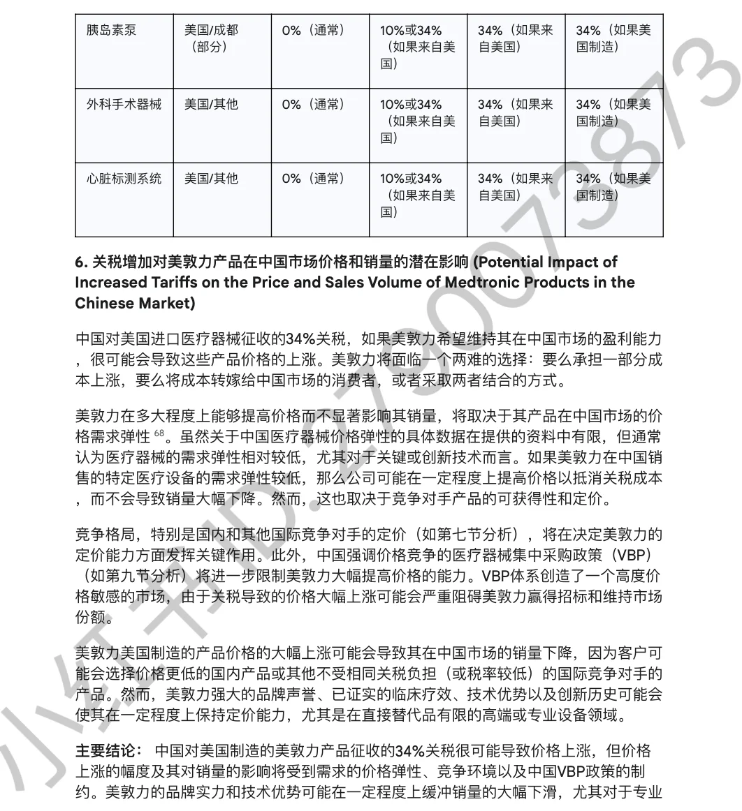 中美互加关税对医疗行业影响—美敦力