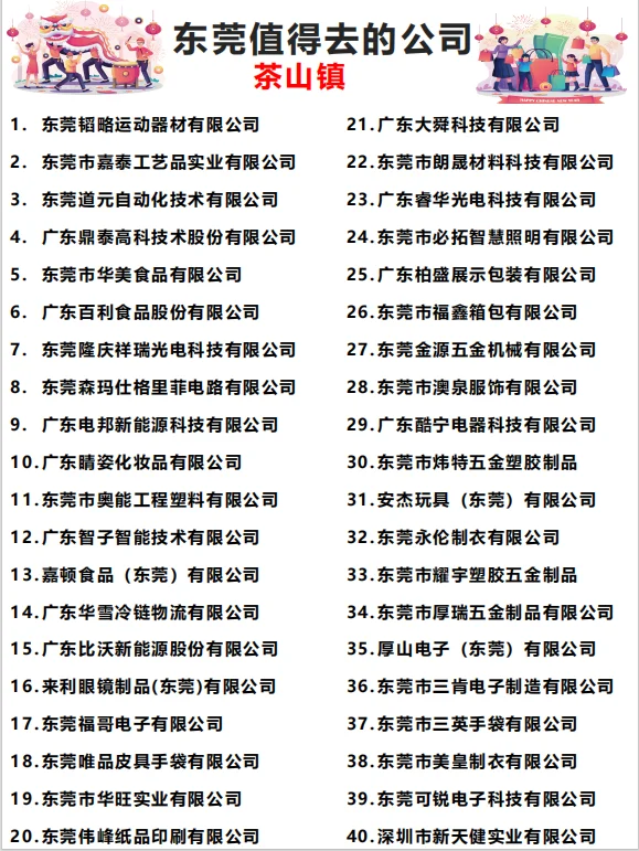 东莞【值得去的公司】合集（上）跳槽大胆冲