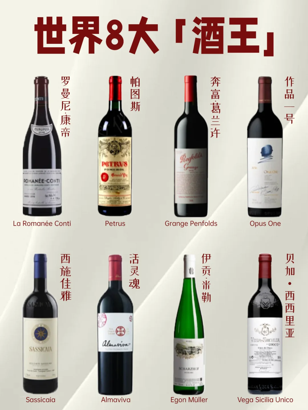 酒桌必备！带你认识世界上8大葡萄酒王