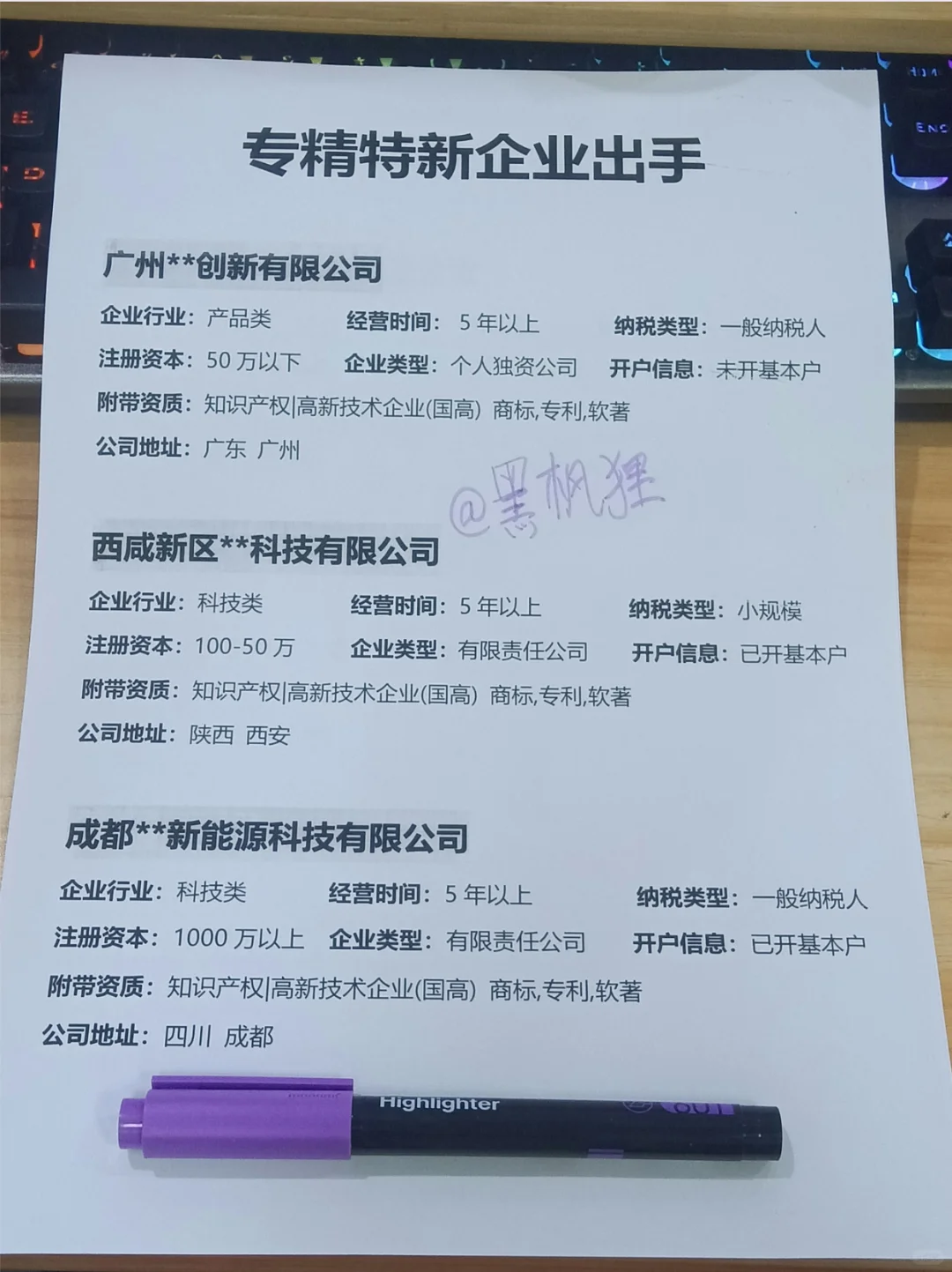 空闲专精特新企业出手，各个地区❗