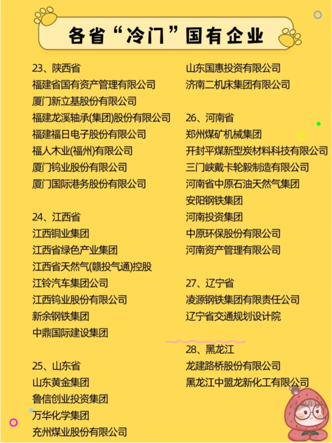 各省冷门 国企,企业有实力,待遇好