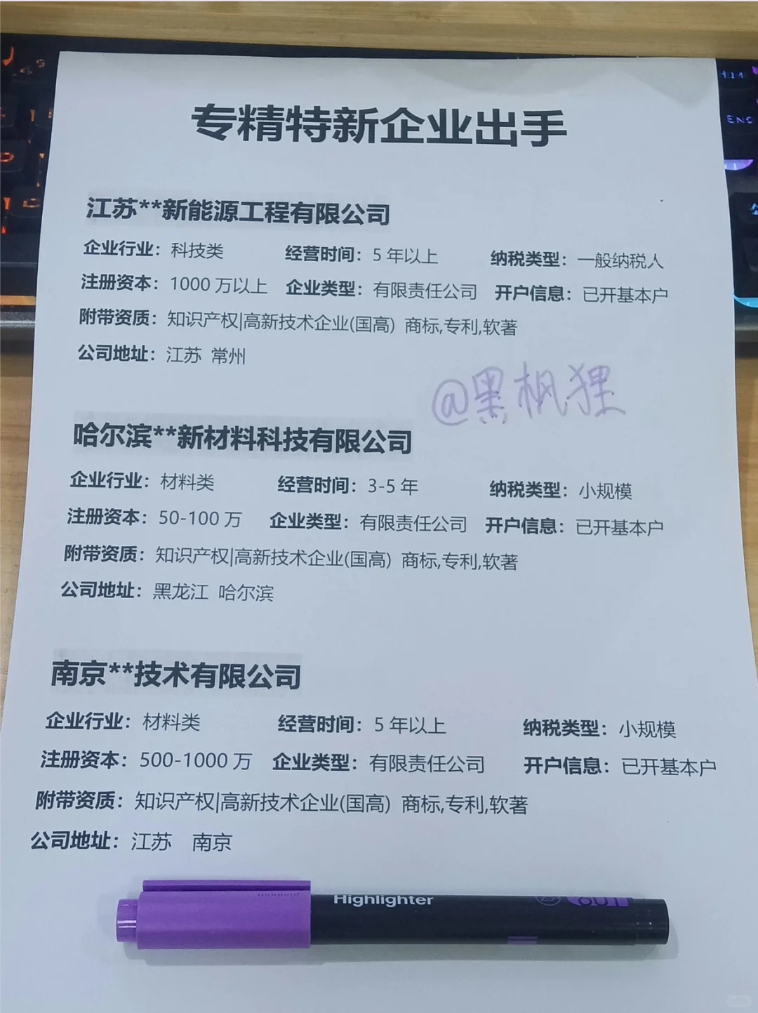 空闲专精特新企业出手，各个地区❗