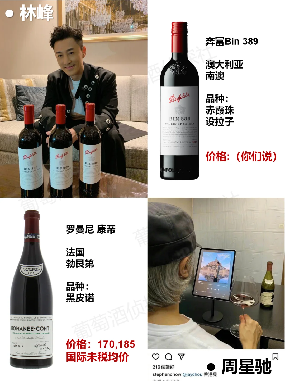 盘点明星同款葡萄酒，最有品味的居然是……