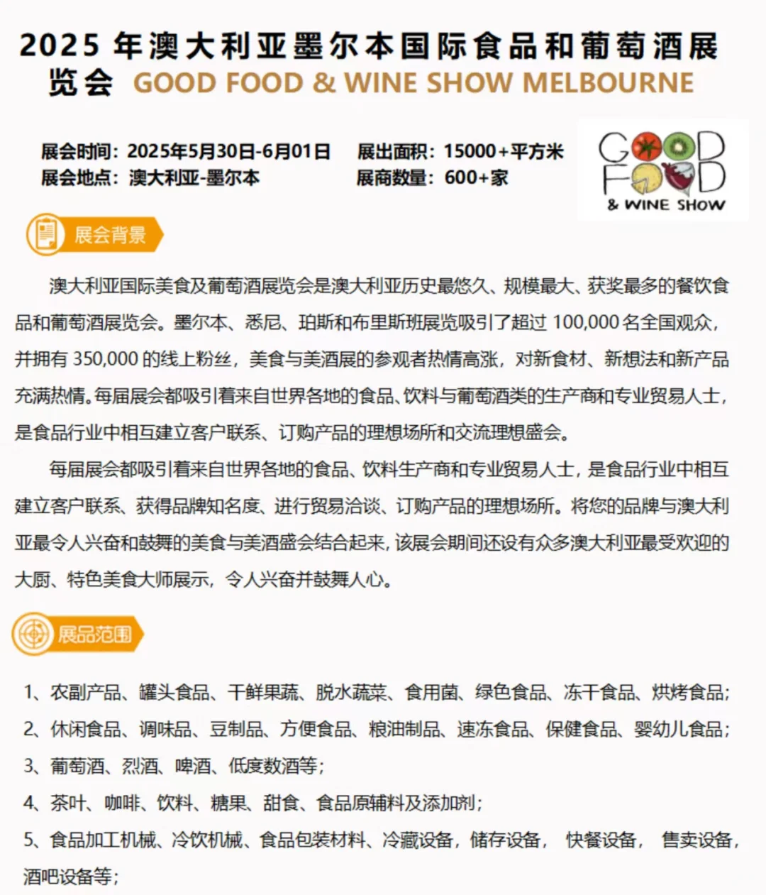 ?墨尔本国际食品和葡萄酒展览会