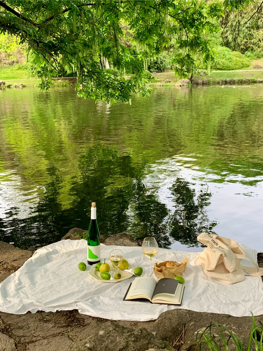 湖边小酌
