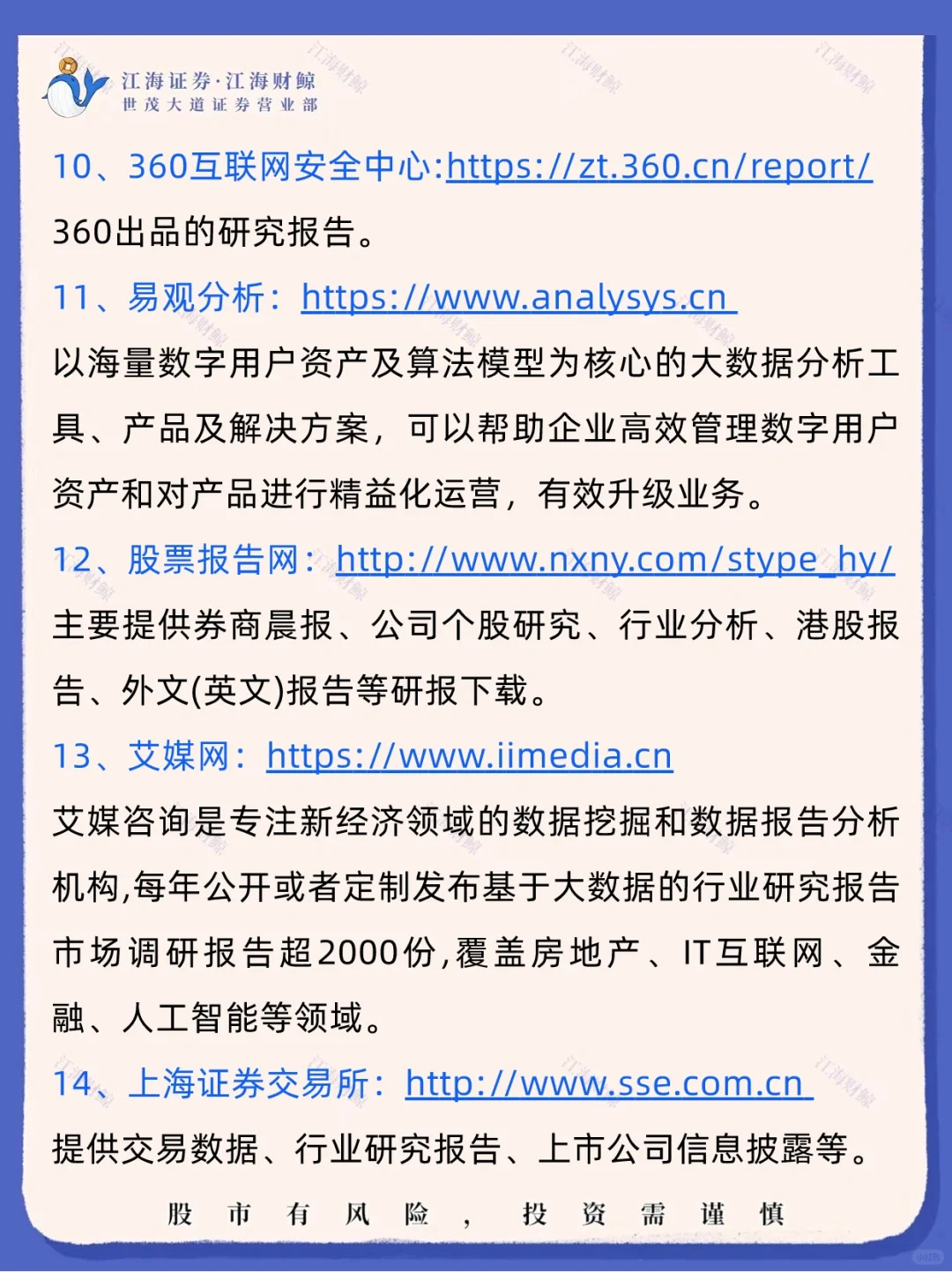?66个最全行业研报网站‼️