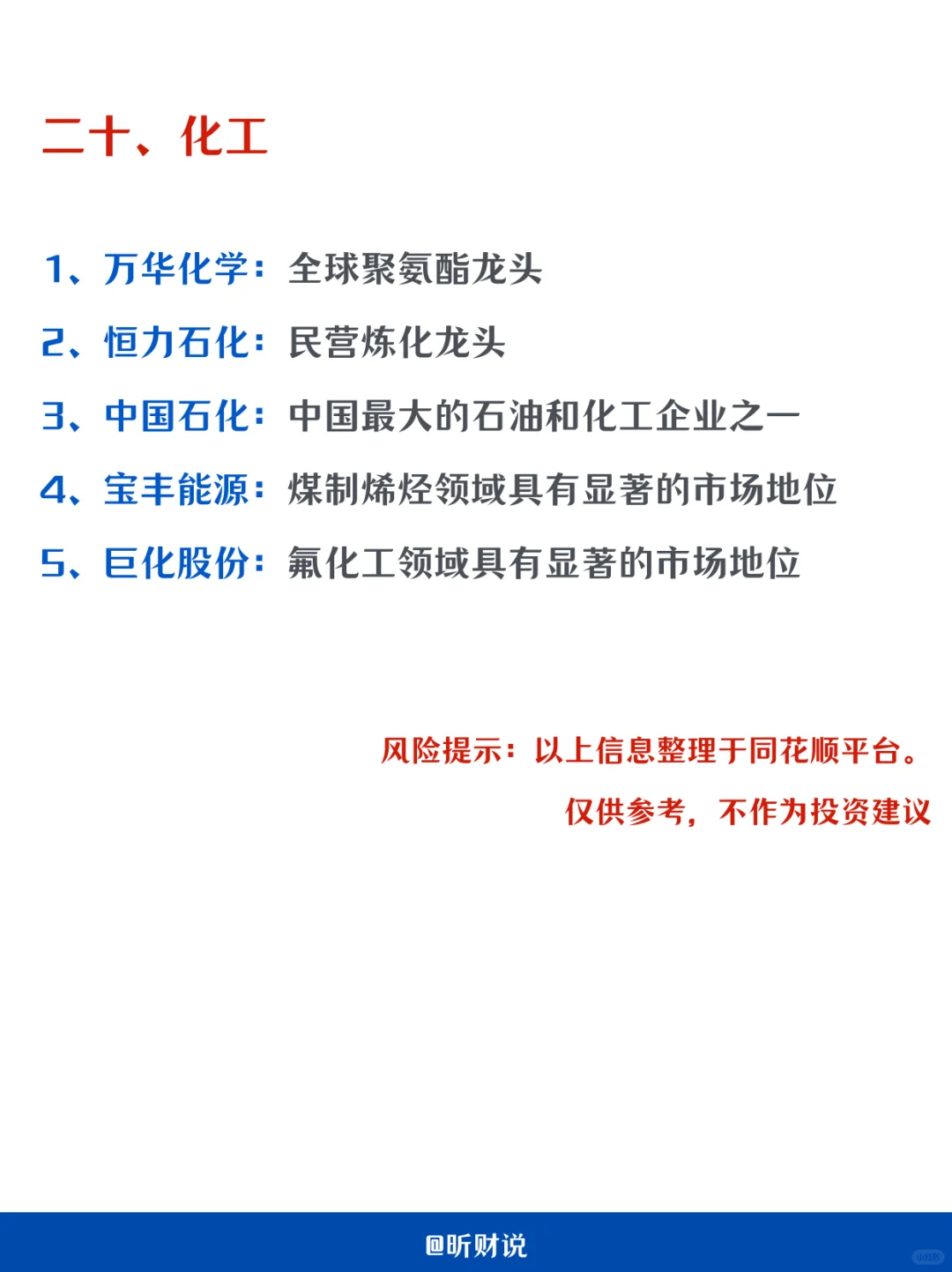 A 股各行业细分龙头大揭秘?投资小白必看！