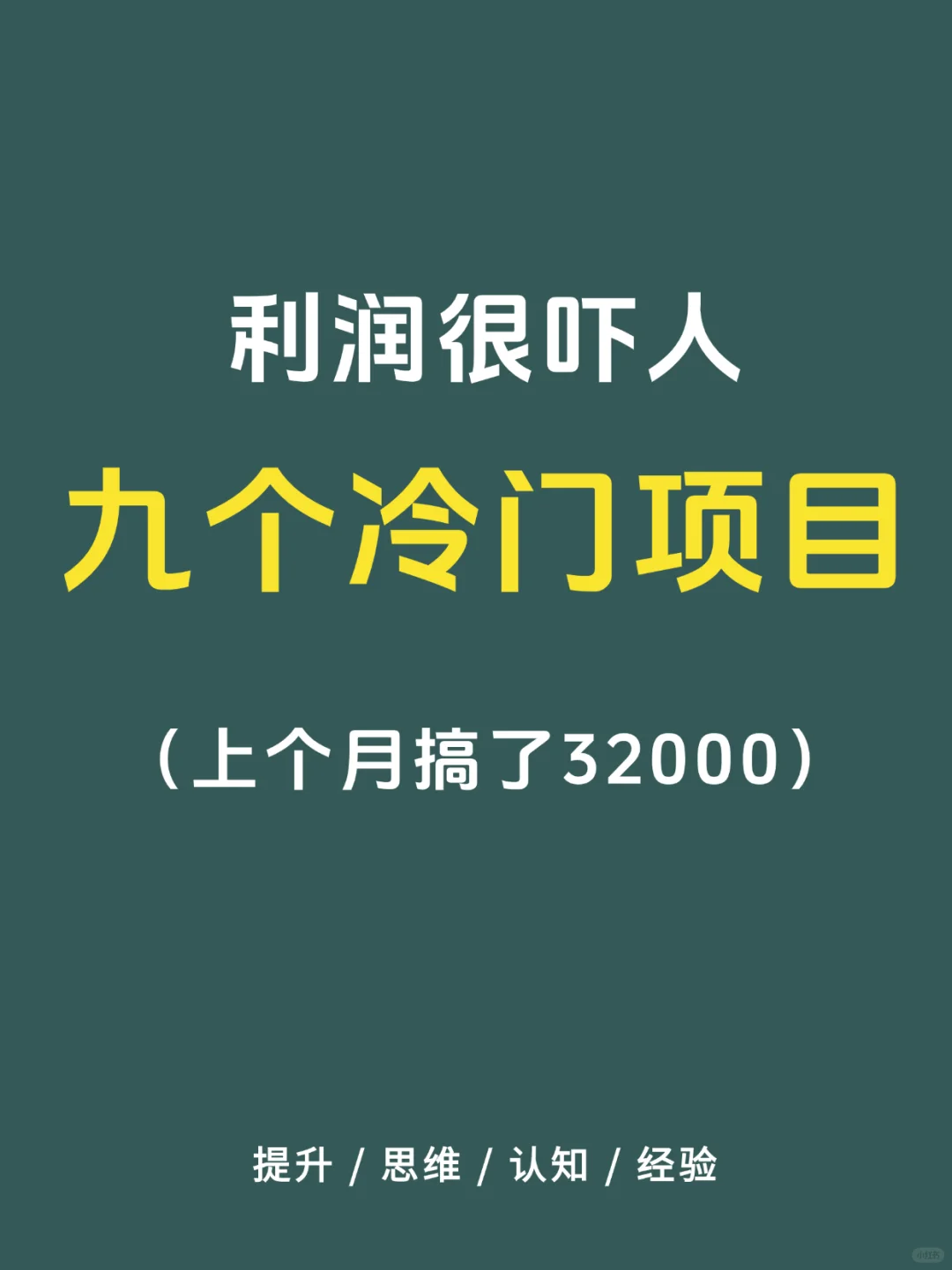 利润很吓人的九个冷门项目