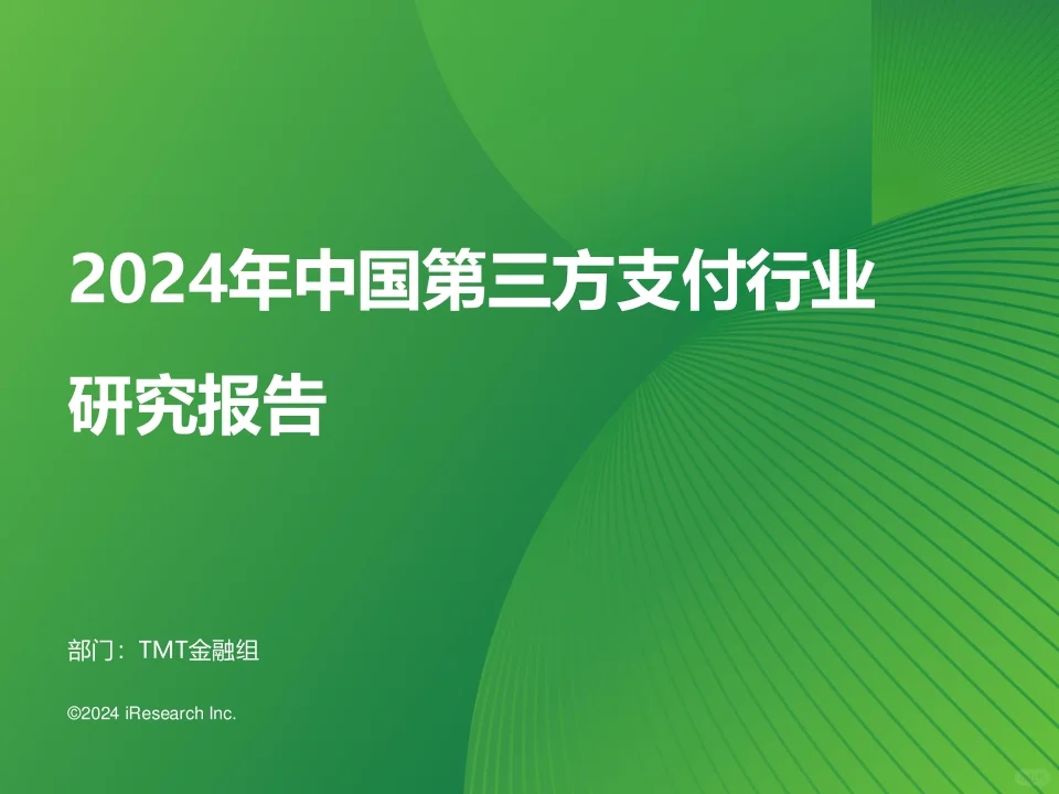 2024年中国第三方支付行业研究报告