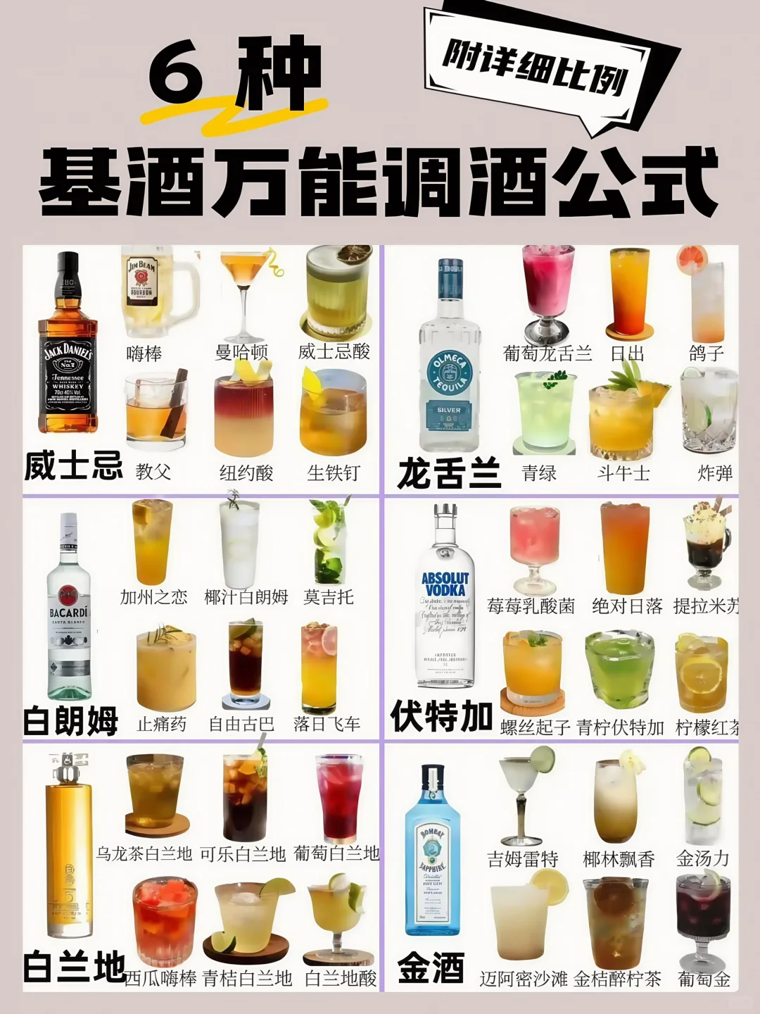 6️⃣大基酒║家庭调酒?攻略来啦