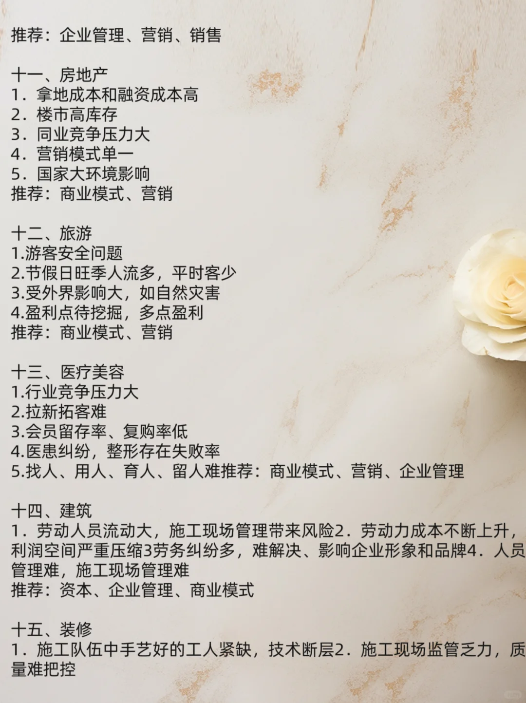 各个行业痛点分析