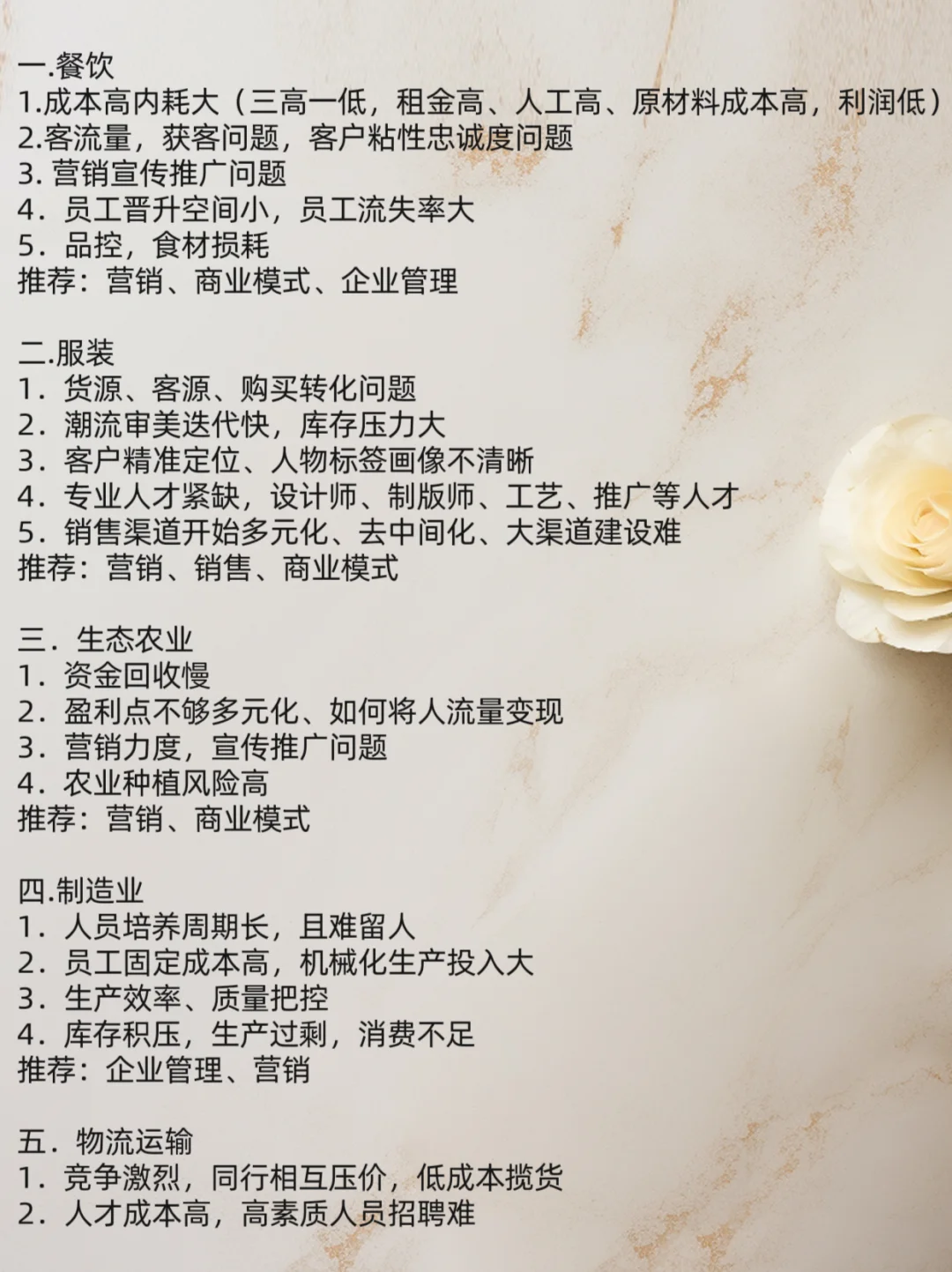各个行业痛点分析