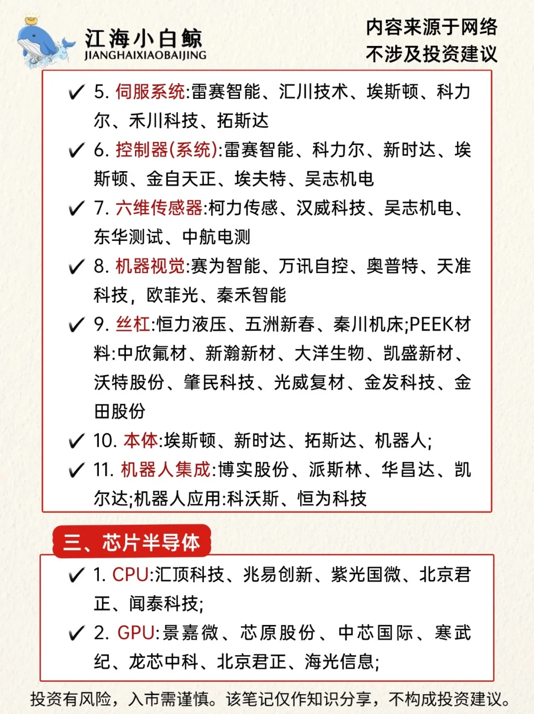 ?六大科技主线公司名单