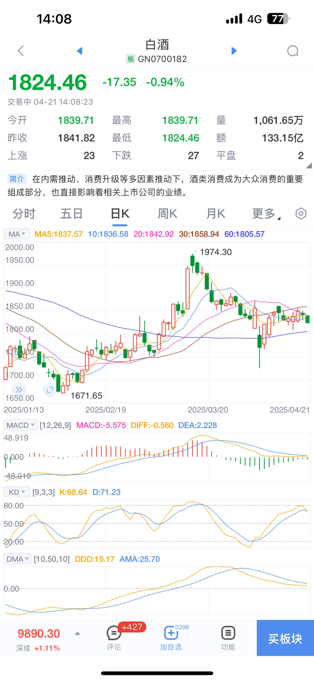 主力不玩白酒