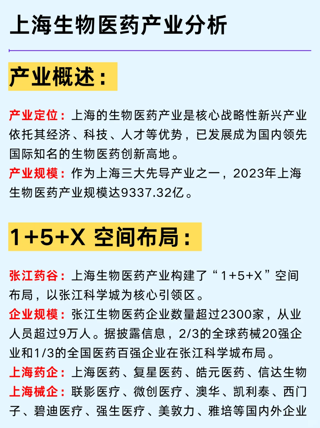 一篇吃透：上海五大热门行业龙头企业