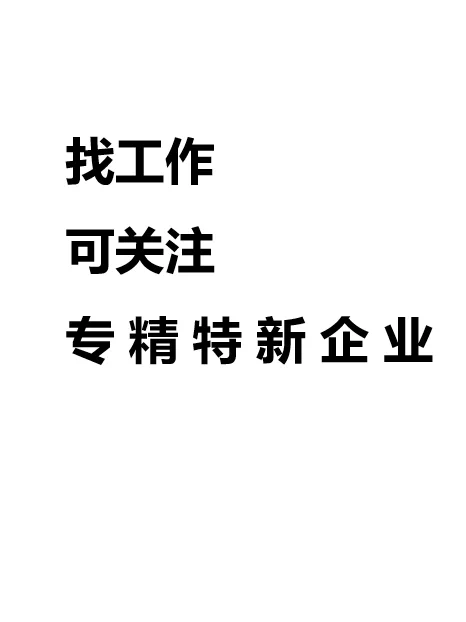 找工作可关注专精特新企业