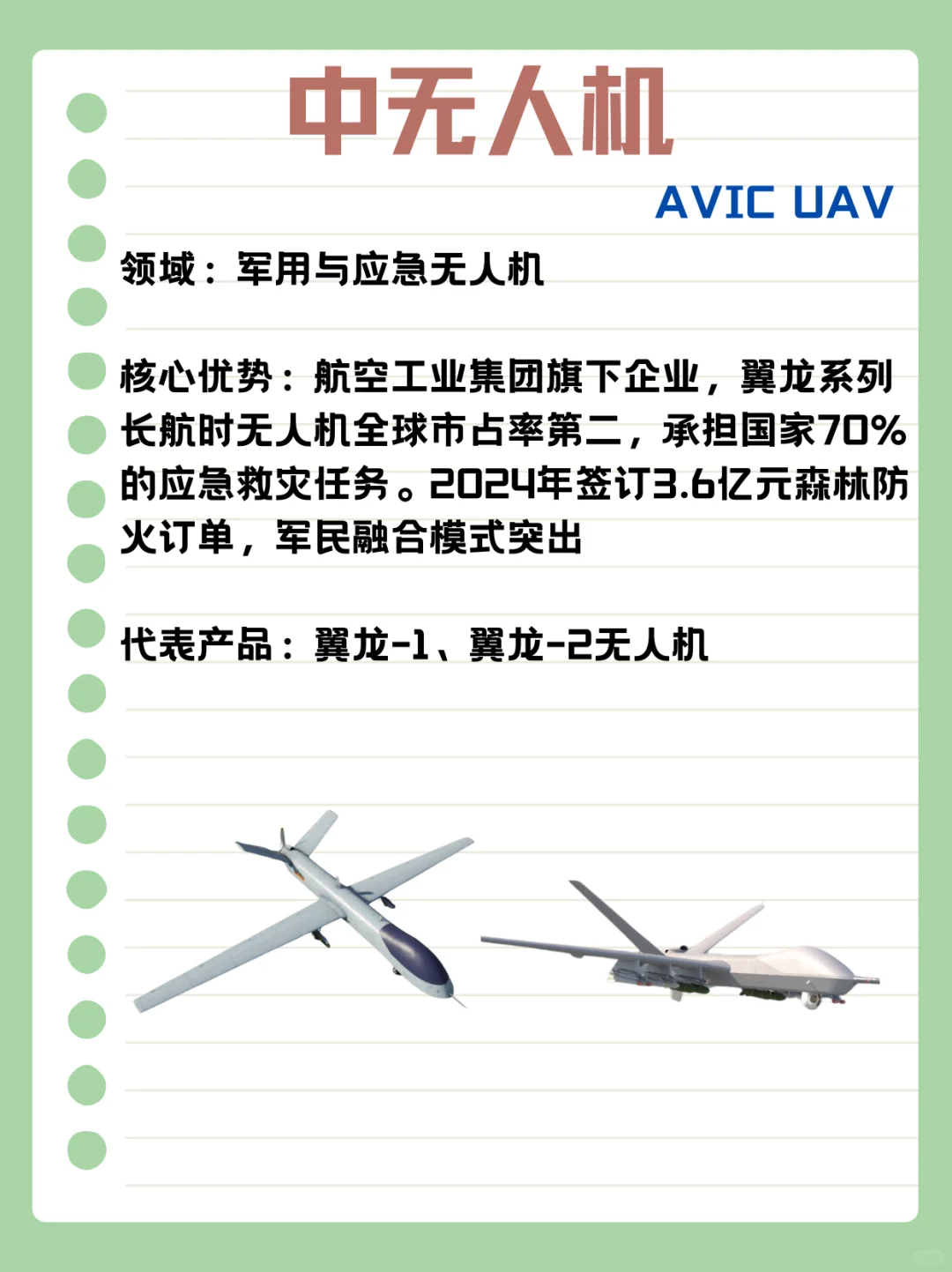 一次看懂八大无人机龙头企业