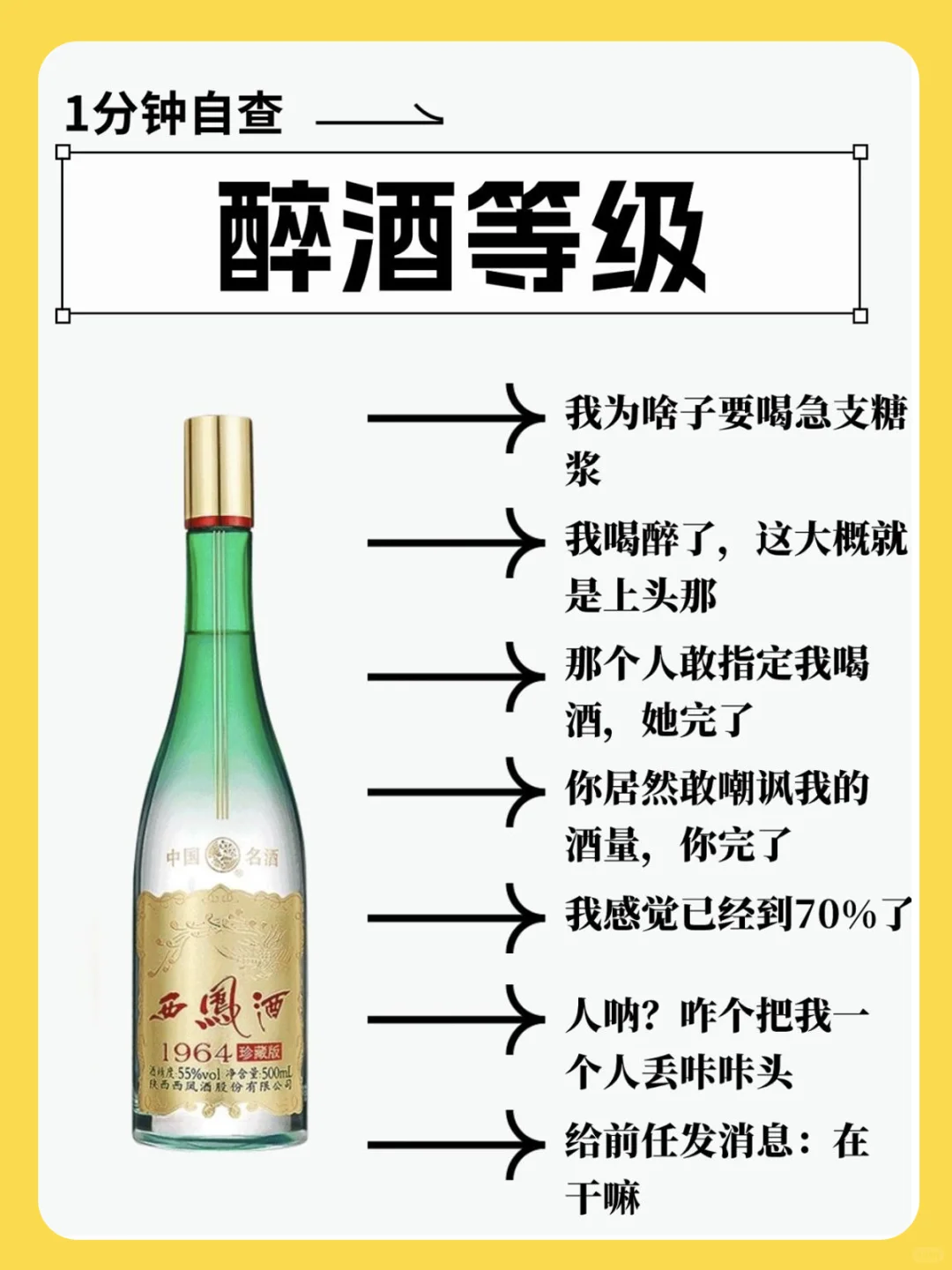 不同酒的醉酒程度，看看你在哪个段位？