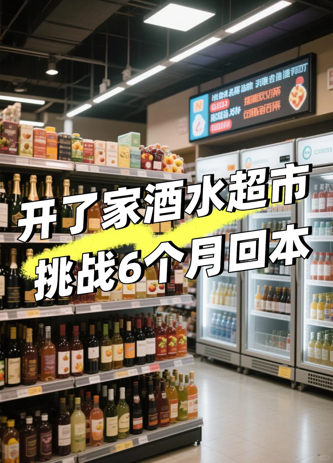开酒水超市，挑战6个月回本