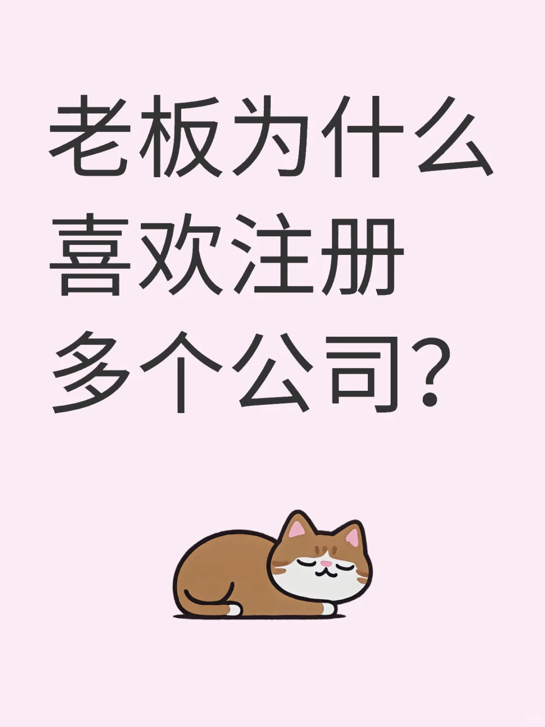 老板为什么喜欢注册多个公司？
