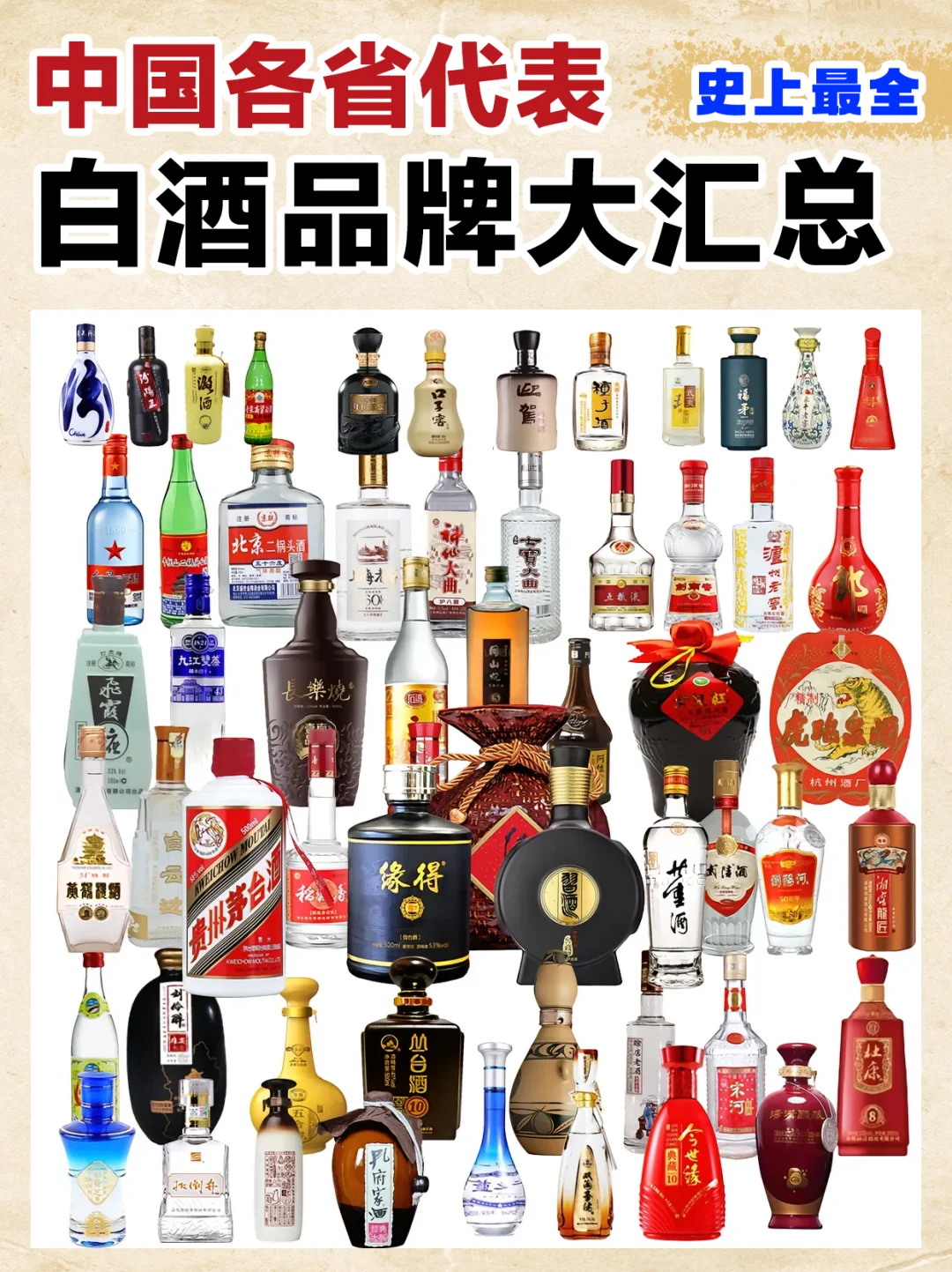 可以不喝酒?但不得不知中国各省白酒代表?