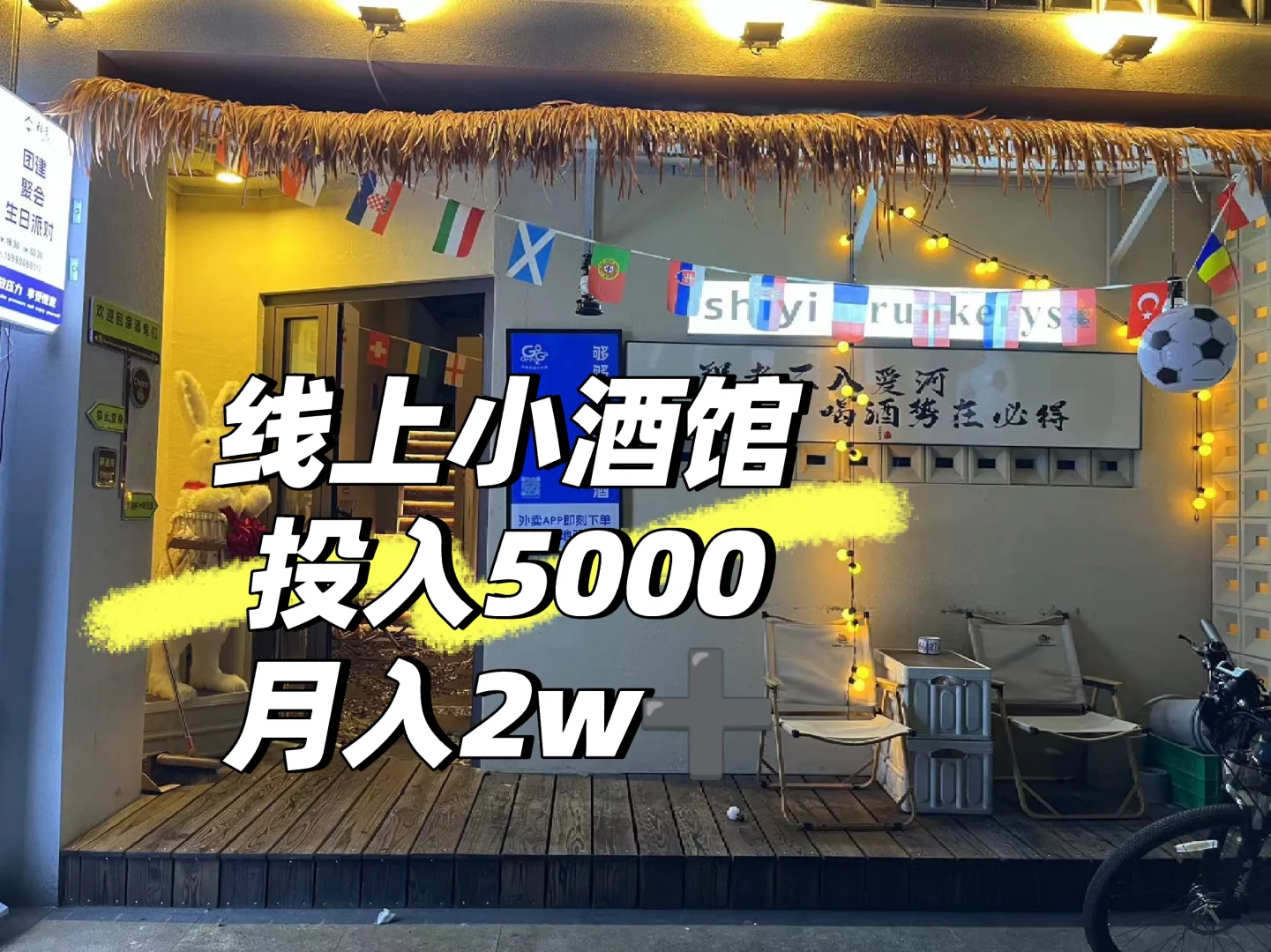 辞职！5k预算开了一家线上小酒馆