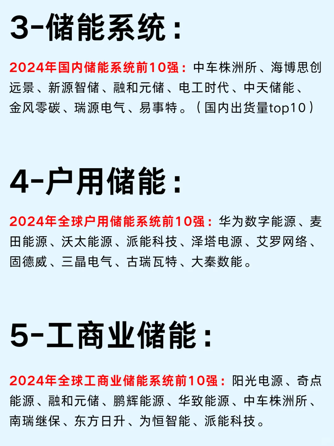 一篇吃透：储能行业10大龙头及产业链