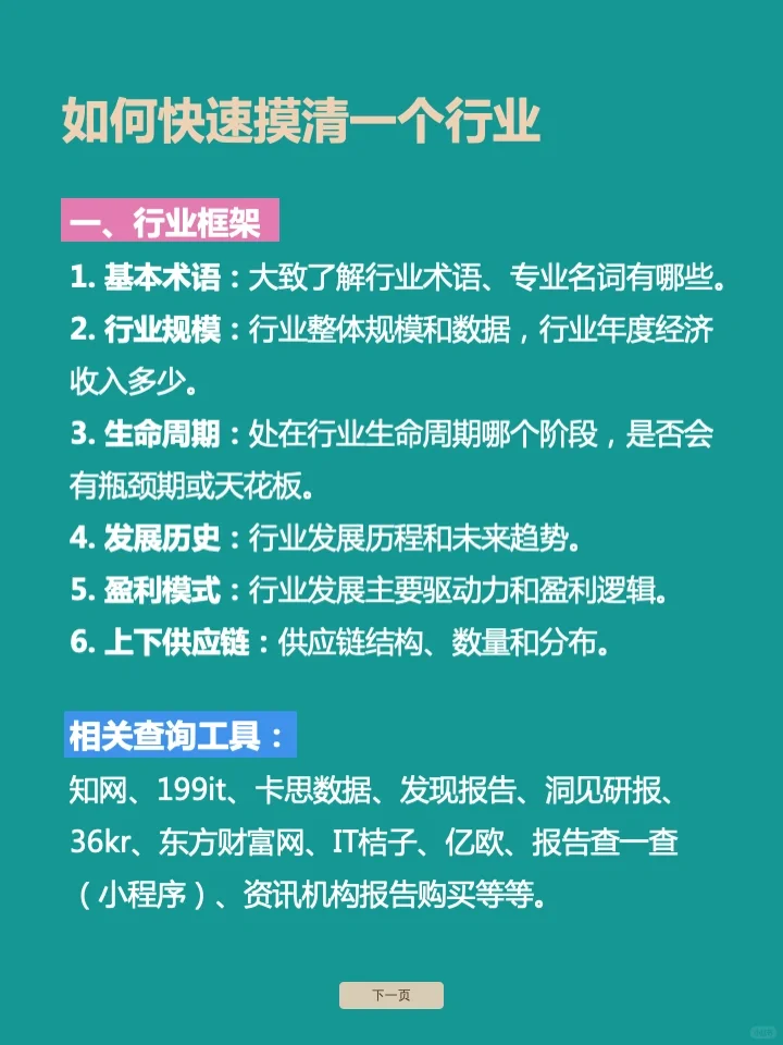 如何快速摸清一个行业❓