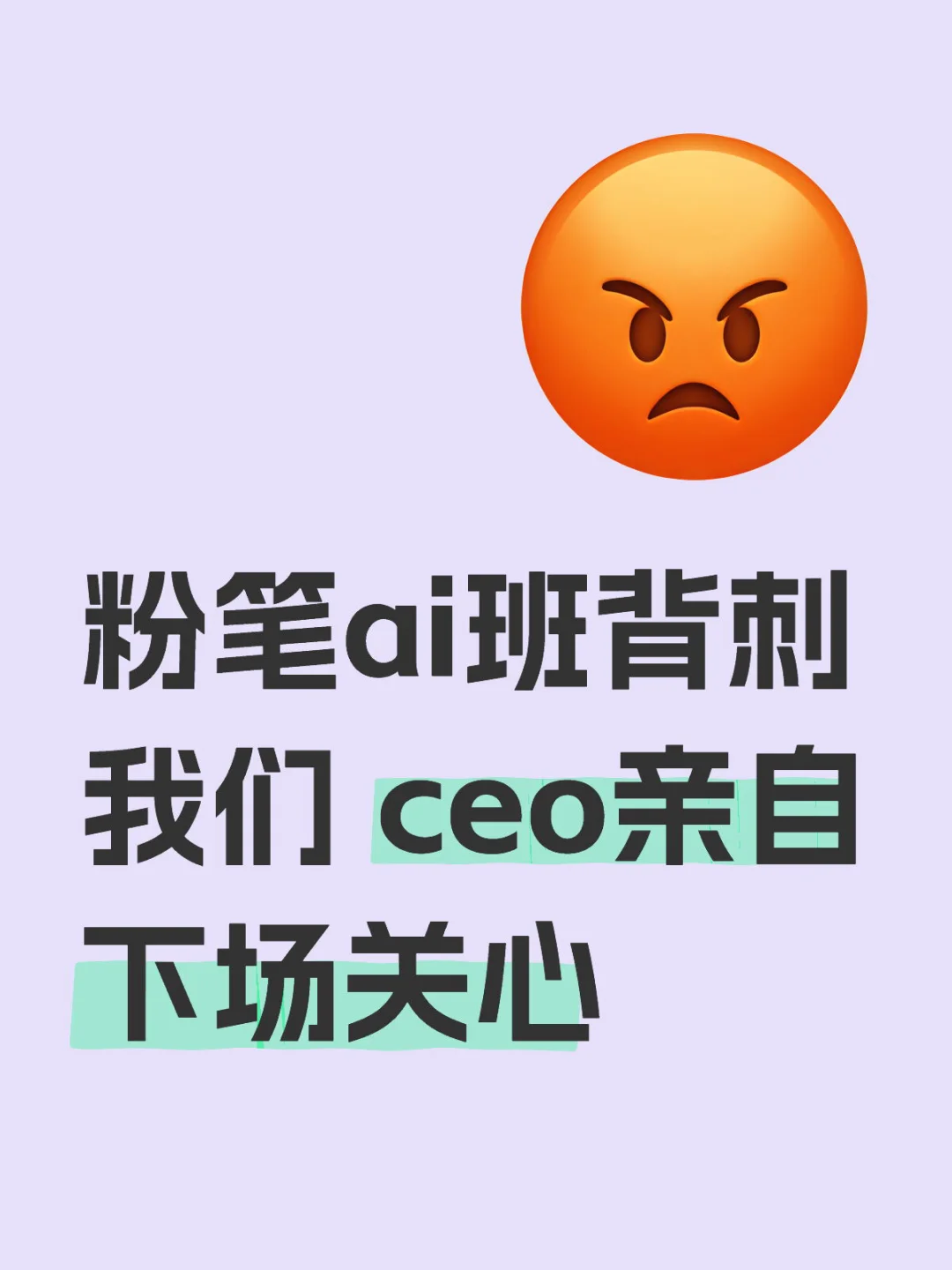 粉笔Ai班背刺我们 ceo亲自下场关心