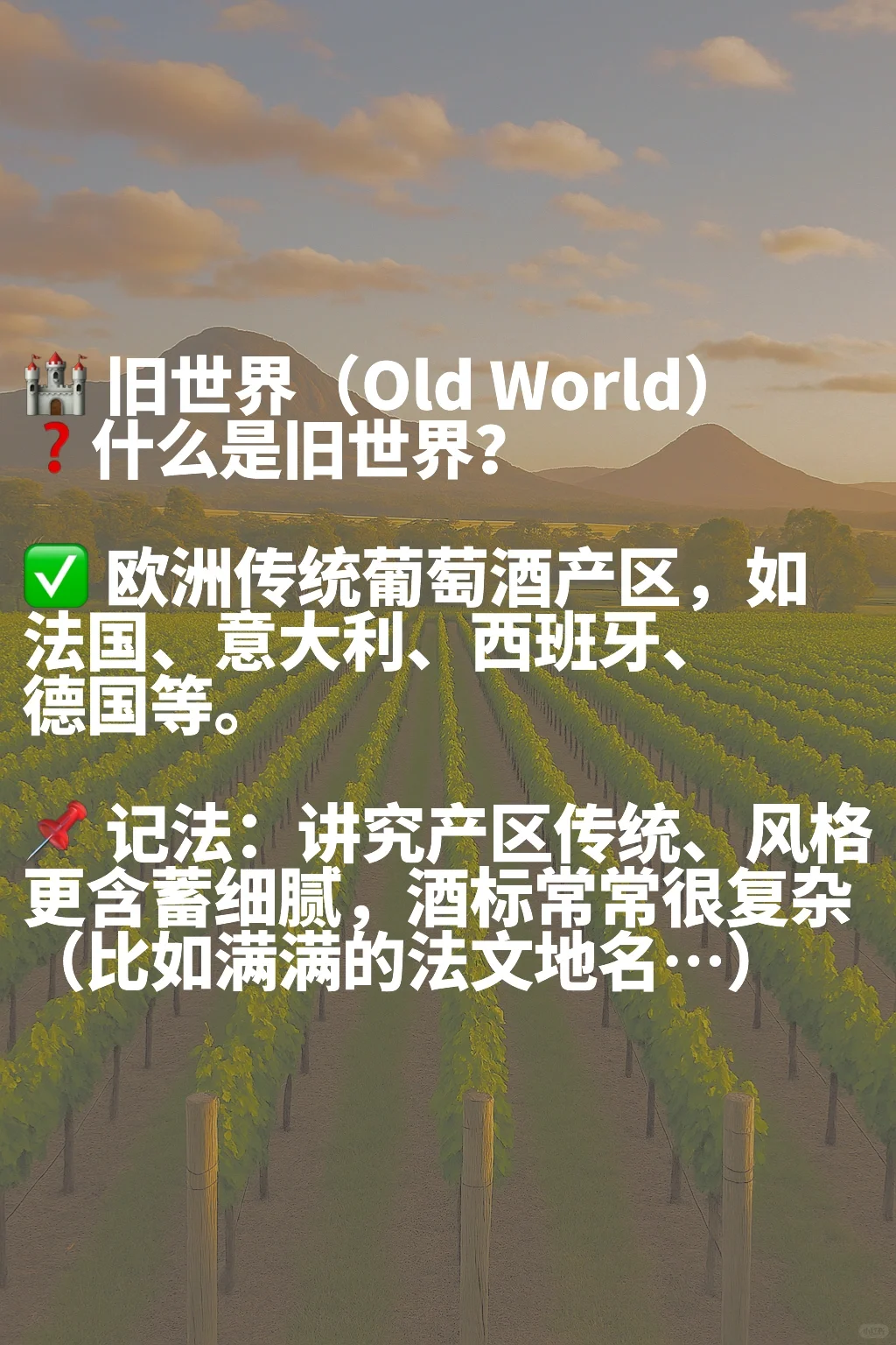 快速掌握葡萄酒风格描述！