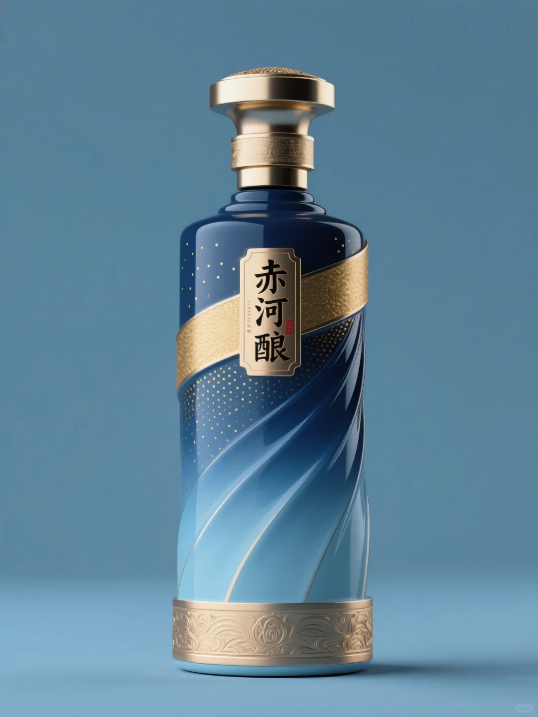 赤河酿·金樽·东方美学创意白酒瓶设计