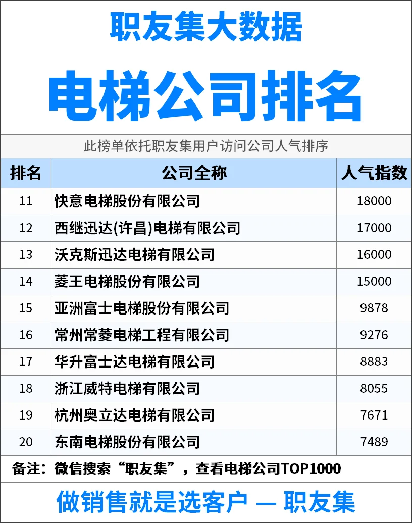 2025年中国‌‌‌电梯公司排行榜