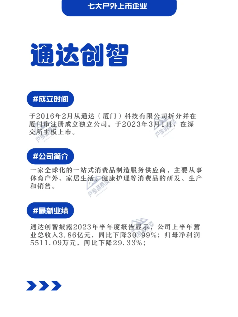 户外七大上市公司