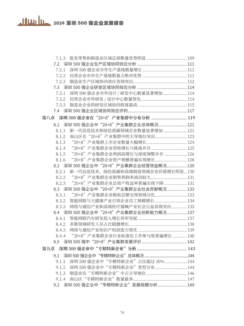 2024年深圳500企业发展报告