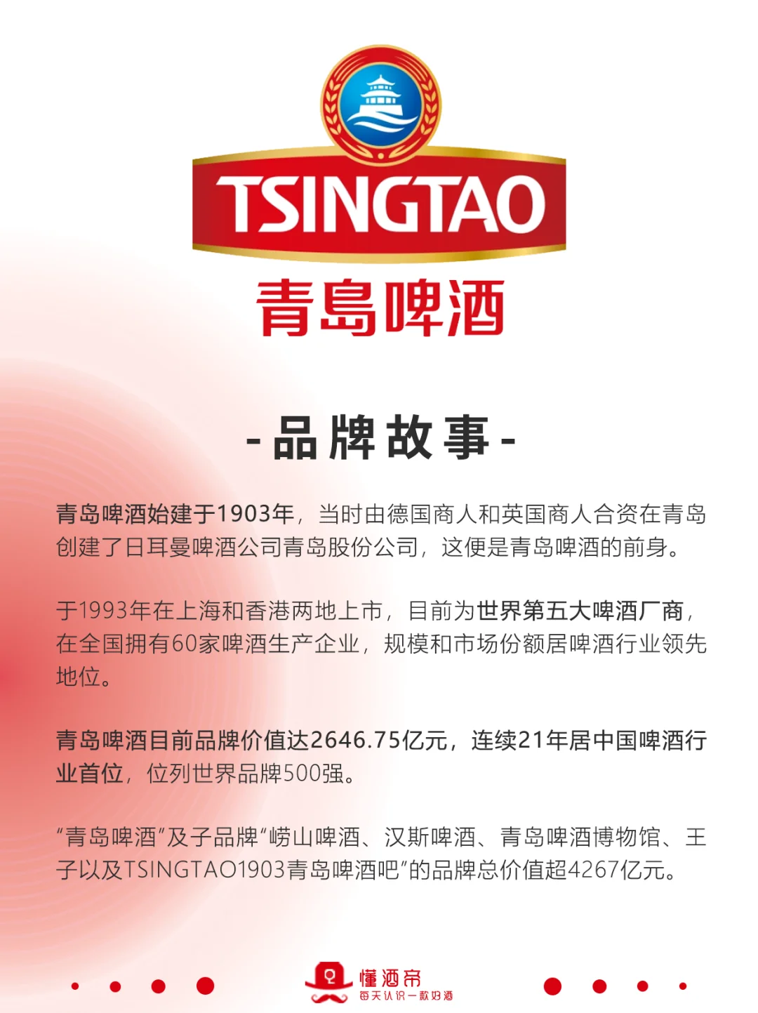 每天认识一款酒〡青岛啤酒?中国啤酒一哥