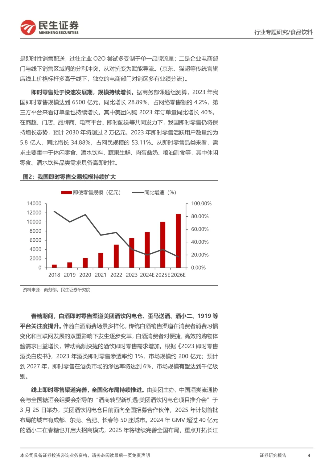 即时零售将加速白酒渠道现代化变革