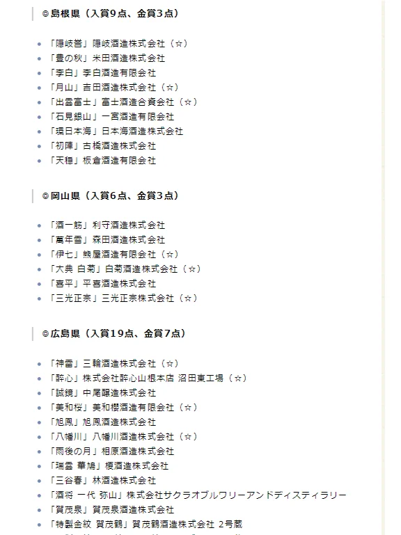 sake第1时间|2025年全国新酒鉴评会结果出炉