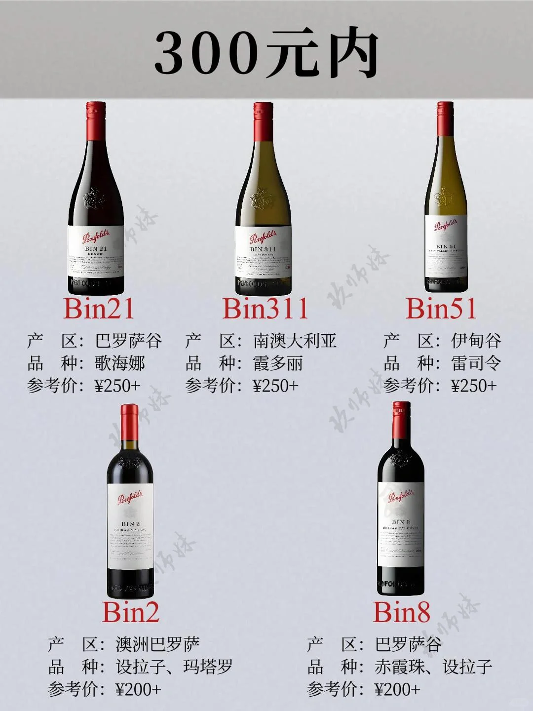 奔富Bin系列选酒指南