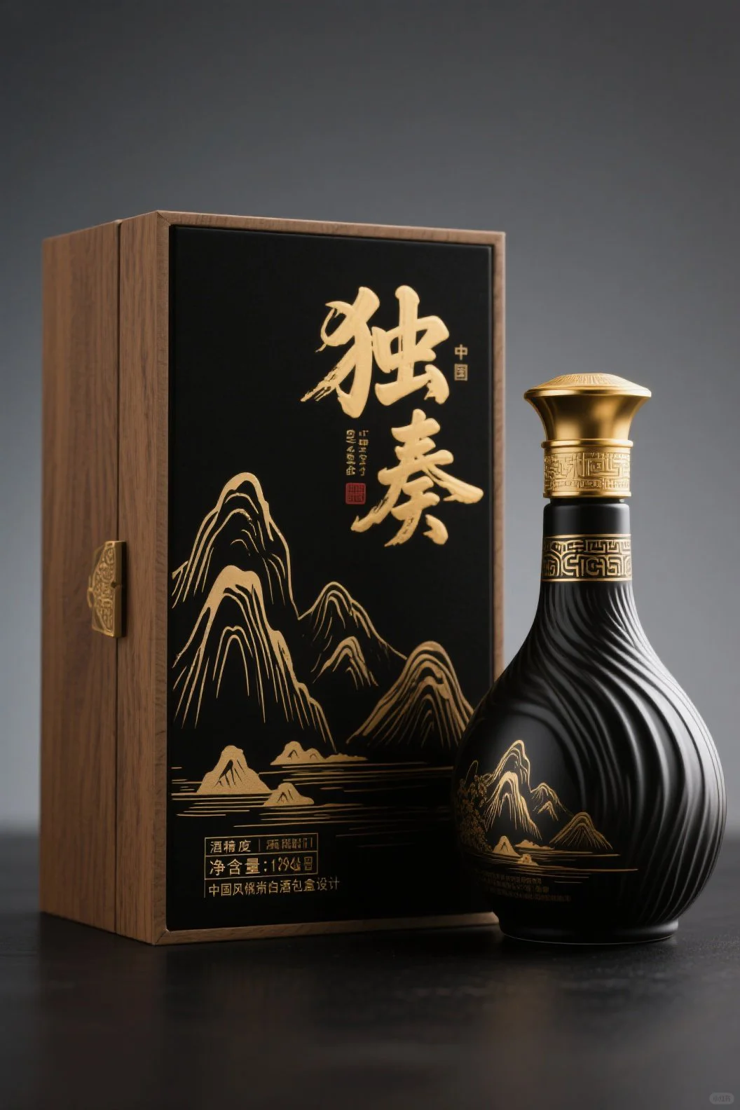《被独奏白酒包装美到！东方意境拉满》