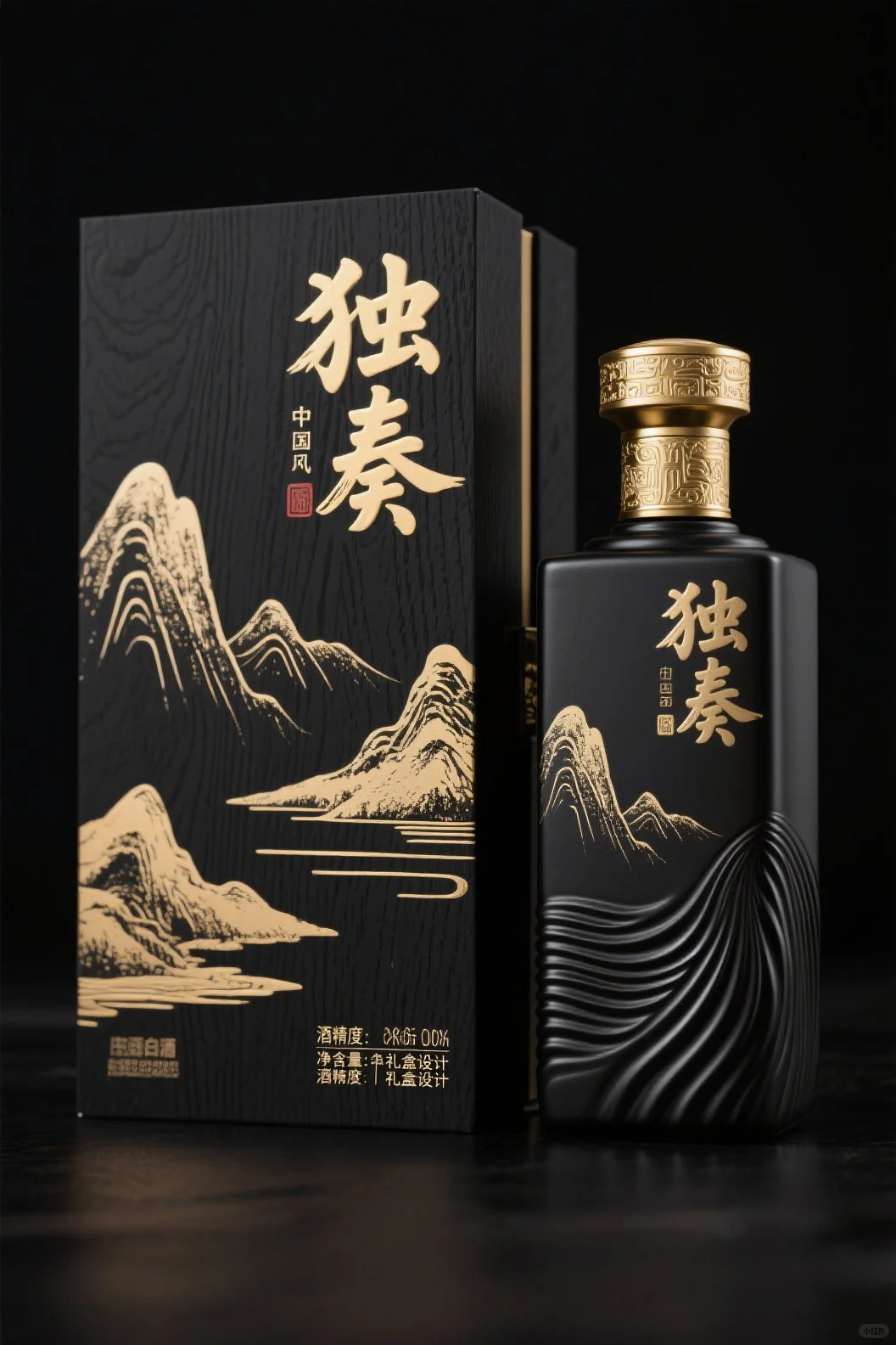 《被独奏白酒包装美到！东方意境拉满》
