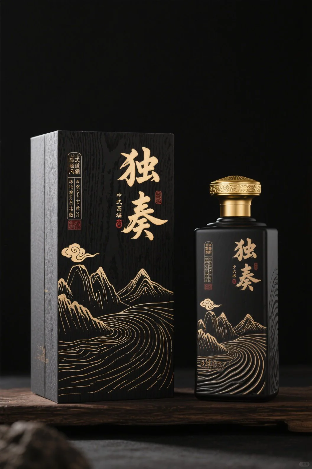 《被独奏白酒包装美到！东方意境拉满》
